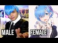 Cosplaying hot anime girls as guys...