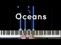 Oceans  hillsong  piano cover  sheet music