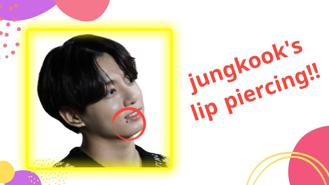 Jungkook's lip piercing is it real? - YouTube