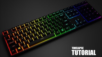 Gaming Keyboard Modelling in blender [ Timelapse ]