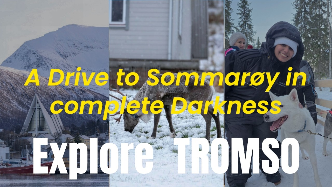 A Drive To Sommarøy in Complete Darkness- Explore Tromsø- Malayalam Vlog