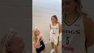 😂 Kid Reporter Interviews Paige Bueckers & Dallas Wings | WNBA women's basketball #shorts #short