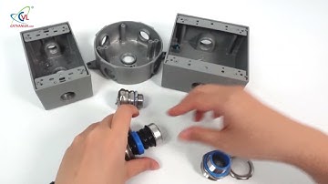 ☑️ Hướng dẫn lắp đặt đầu nối ống ruột gà lõi thép DNCKI với hộp công tắc [CATVANLOI.COM]