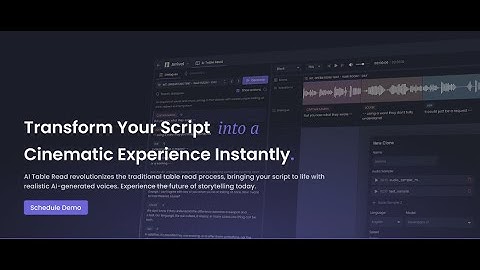 Table Read: The Ultimate AI Script Reading App for Writers, Filmmakers & Directors (2025 Demo)