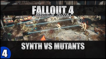 ♛ Fallout 4 Battles - 50 Synth VS 50 Super Mutants!
