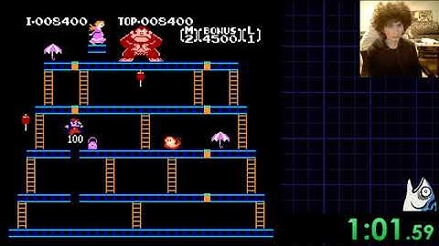Donkey Kong(NES) speedrun in 1:31