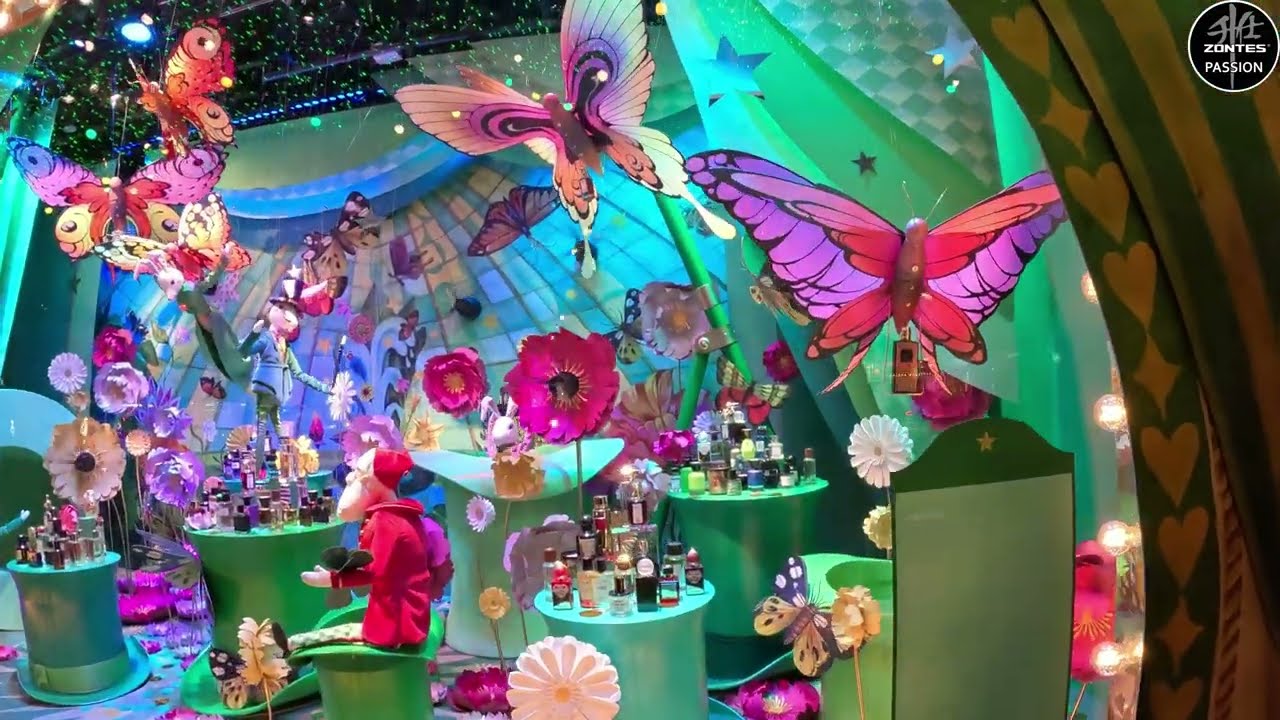 💫Vitrine de noël a paris 2022 🎅🎄/Haussmann vitrine de Noël 2022
