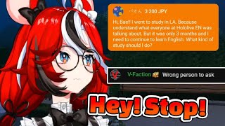 Bae got Roasted by V-Faction Before she could give advice... 【Baelz / Hololive EN】