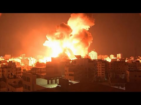 Massive blasts in Gaza City