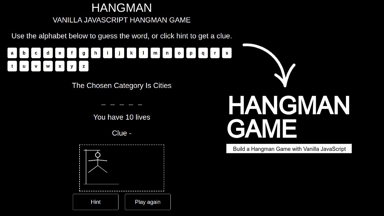 Hangman Game: Build Hangman Game with JavaScript