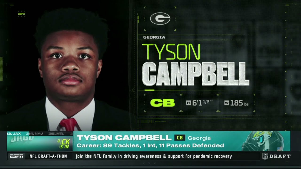 Jaguars Select CB Tyson Campbell With 33rd Overall Pick | 2021 NFL Draft