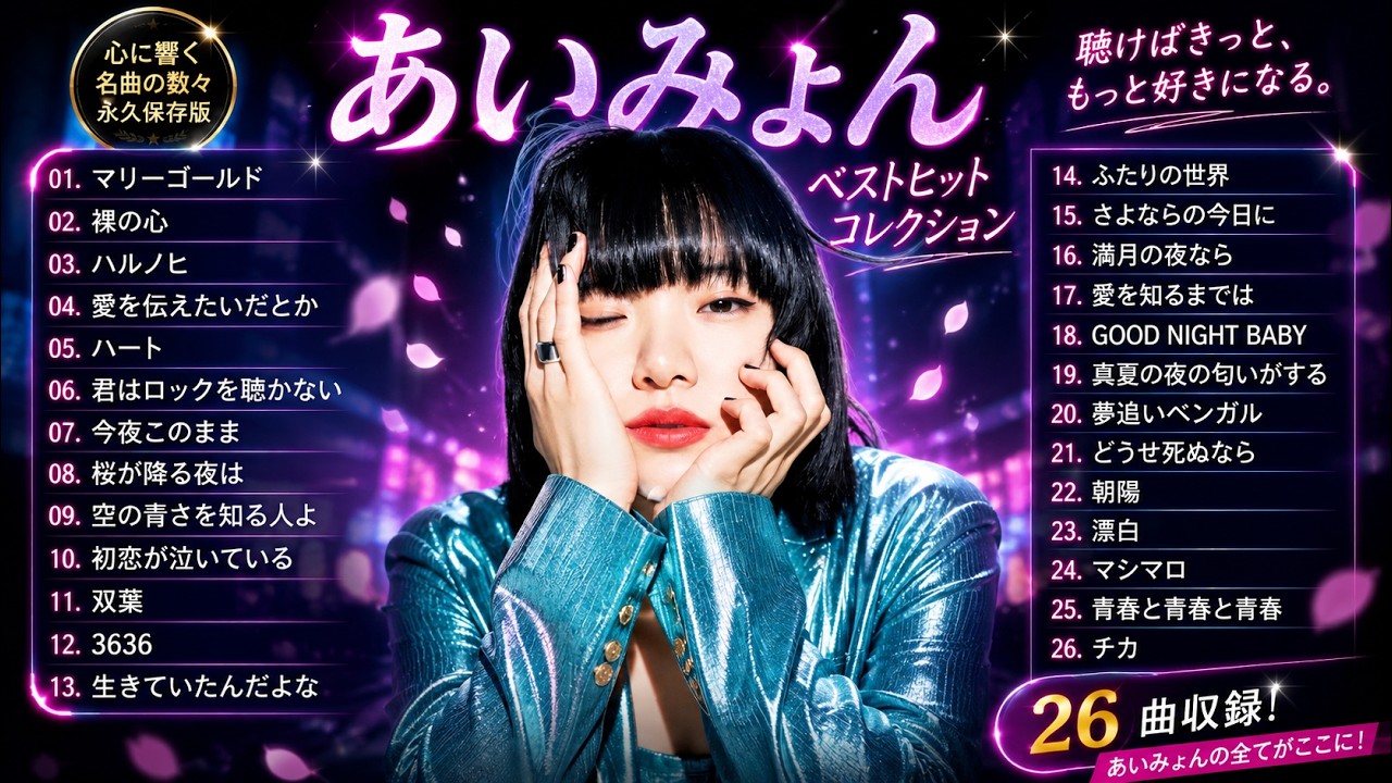 あいみょん ベストソングメドレー 2026｜マリーゴールド・裸の心