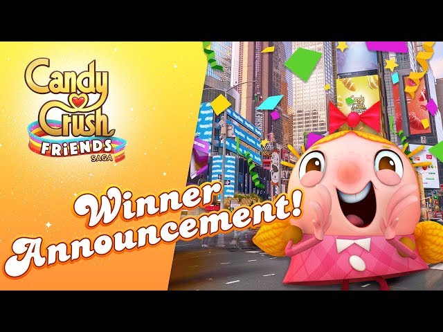 Congratulations to the top five winners - Candy Crush Saga