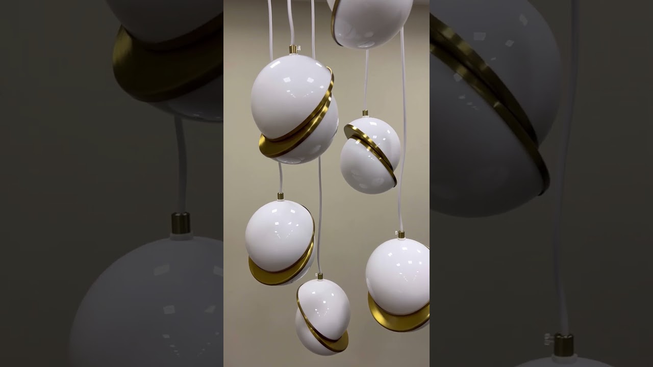 Бронзова люстра з 15см напівсферами на 6 ламп (61-V1021-6 BRZ)