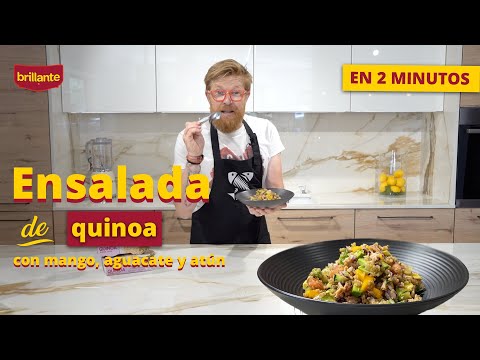 Ensalada de quinoa con mango, aguacate y atún
