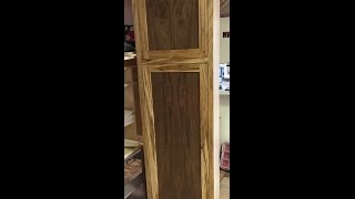 Woodworking Making Pantry Cabinet This video is about Making Pantry Cabinet out of wormy maple and walnut ply.