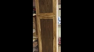 This video is about Making Pantry Cabinet out of wormy maple and walnut ply.