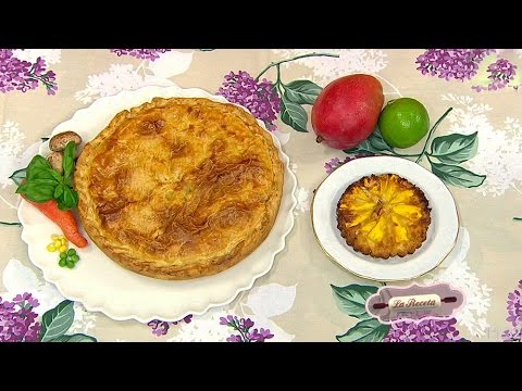 Torta de verduras y queso y Esponjado de mango