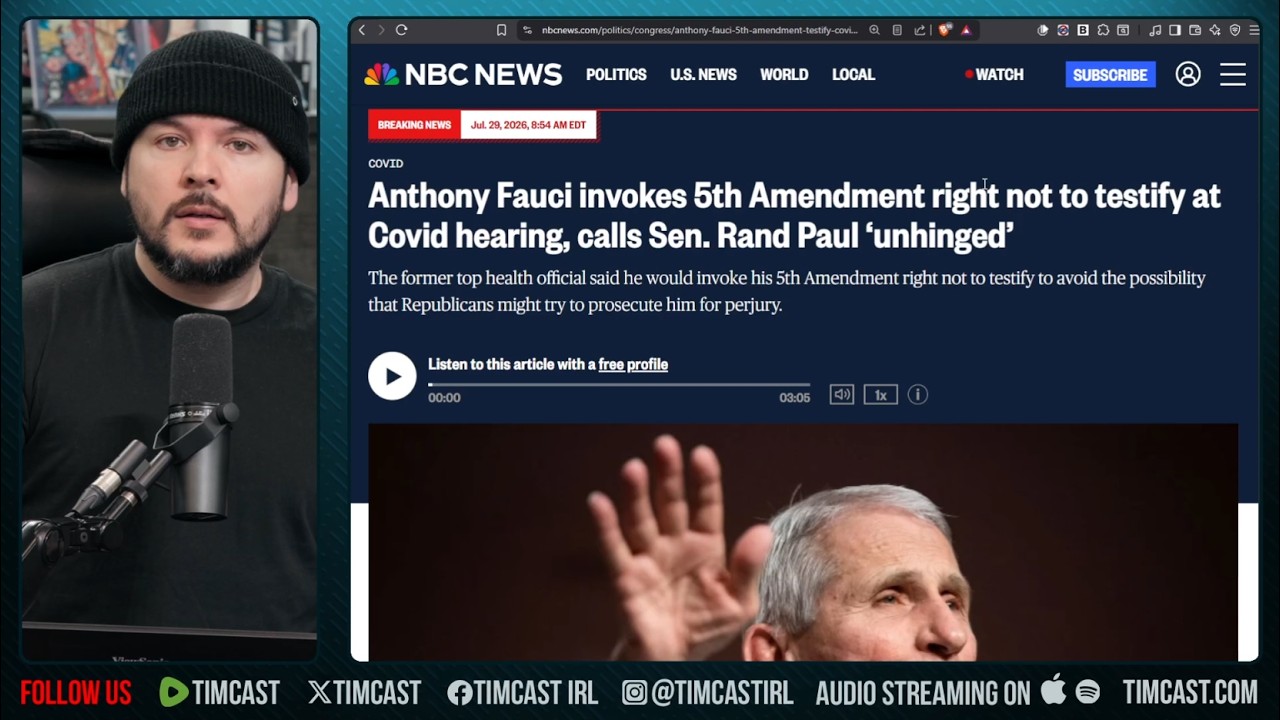 Fauci PLEADS THE 5TH, Fauci Lawyers THROWN OUT OF HEARING | Tim Pool Fauci PLEADS THE 5TH, Fauci Lawyers THROWN OUT OF HEARING | Tim Pool