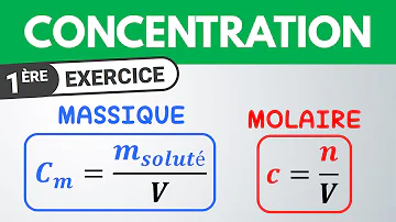 Comment calculer la concentration molaire d'une solution ?