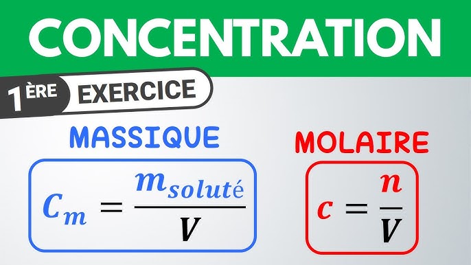 La concentration molaire, Sciences et technologies