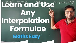Interpolation formula - Numerical Analysis - BSC Final Year - Chapter 2 3 4- Engineering Mathematics