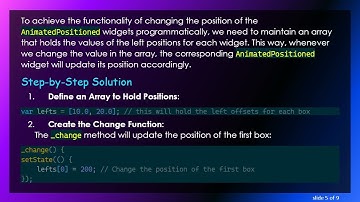 How to Programmatically Change the State of an AnimatedPositioned Widget in Flutter