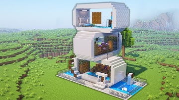 How to Build 3 Floor Modern House in Minecraft / Tutorial