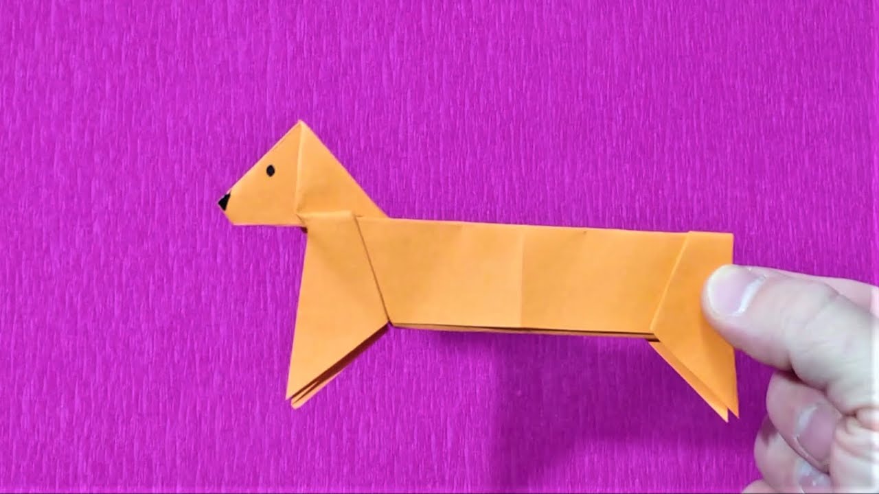 Cane di Carta, Semplice Origami, Gioco di Carta, Divertimento per i