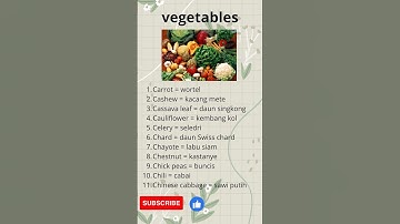 Thumbnail of vegetables (sayuran) dalam bahasa inggris #belajarbahasainggris