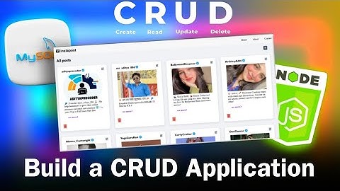 Build a Instapost CRUD Application with Node.js & MySQL.