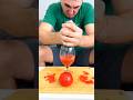 they did an experiment with a tomato and toothpaste 🤔😱 #shorts #youtubeshorts #viral
