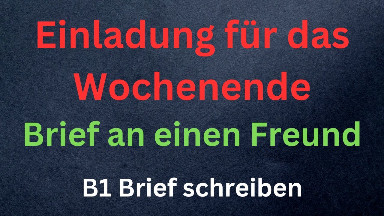 Brief Schreiben An Einen Freund www.youtube.com