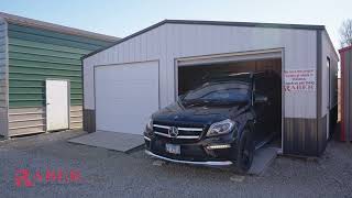 2 Car Garage Product Showcase - Raber Portable Storage Barns