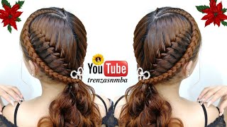 HERMOSO PEINADO EN TRENZA CORAZÓN |TRENZAS CONBINADAS |TRENZAS NMBA |