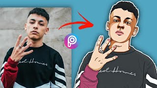 Simple Vector Art | Cartoon Portrait || Photo Editing Tutorial - PicsArt Creativity 139 screenshot 4