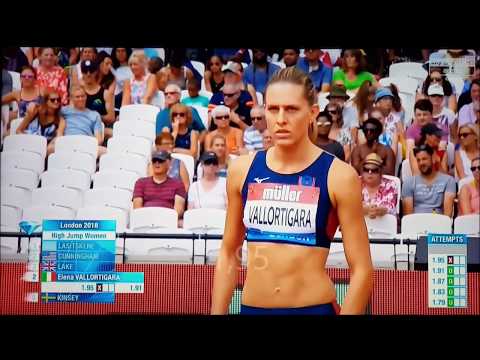 Elena Vallortigara salta 2,02 a Londra il 22/07/2018