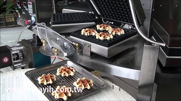 HY 910 Auto Waffle Machine Belgium Waffle 自動比利時列日鬆餅機