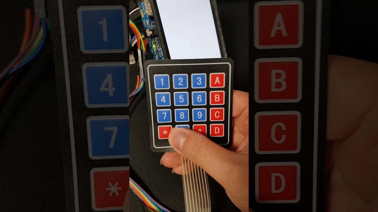STM32MP157C-DK2 / 4 x 4 Keypad test - YouTube