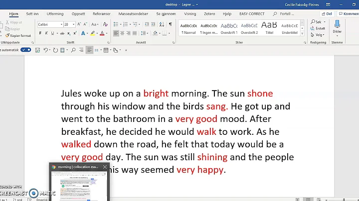 Using a collocation dictionary