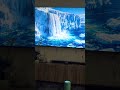 Relax after a long day 🍷Wine, peace & nature vibes on the screen. #waterfall #antartica #naturevibe