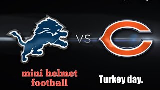 Lions vs Bears highlights mini helmet football.