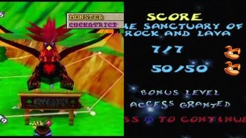 Quest 64 and Rayman 2 part 11 Flying Chickens!!!! + I Finally unlocked a bonus level !!!!