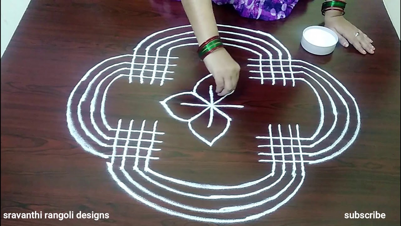 Dhanurmasam muggulu || easy n simple padi kolams || free hand muggulu || sravanthi rangoli designs