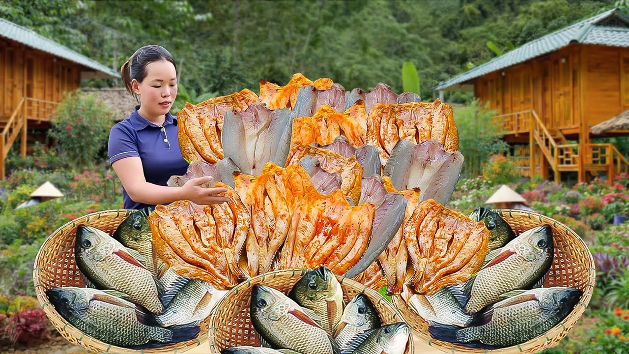 Traditional Smoked Salted Giant Fish: Full Recipe and How to Make | Village Cooking with Trieu Huong