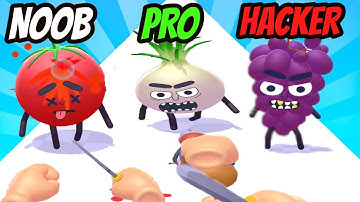 NOOB vs PRO vs HACKER in Hit Tomato 3D