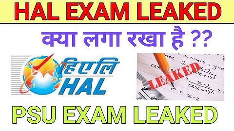 HAL MT/DT EXAM LEAKED || PSU EXAM LEAK ||क्या बना कर रख दिया है@Railwaysengar