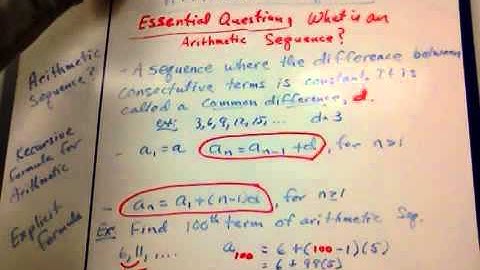 9-2 Arithmetic Sequences