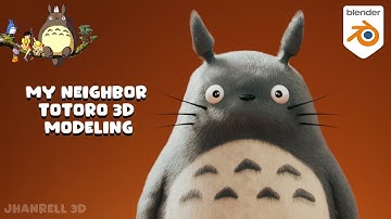 Blender 3.3 - My neighbor Totoro 3d Modeling Time lapse