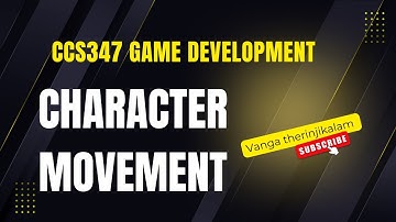 CCS347 GD(Game Development) Lab :Character Movement in Unity  #CharacterMovement #shorts #trending